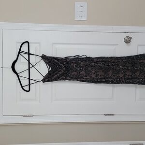 Black maxi wedding dress